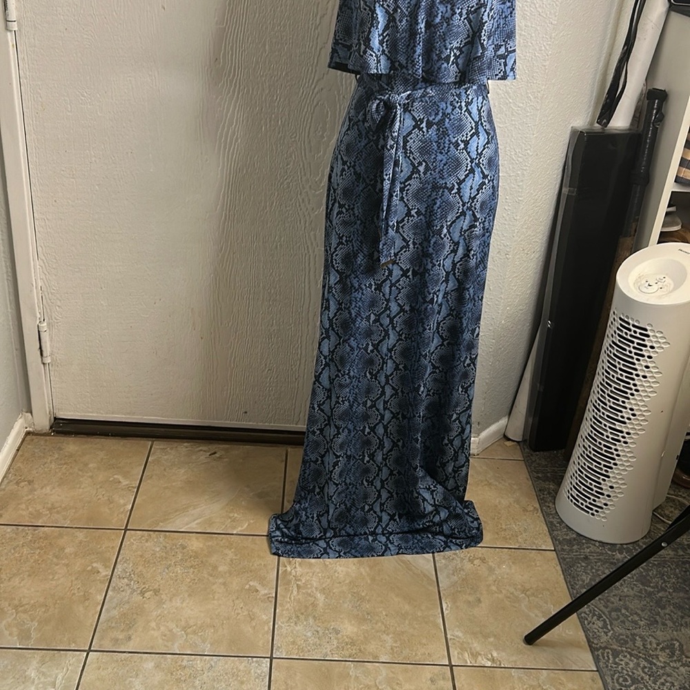 Michael Kors Chambray Snake Print Dress